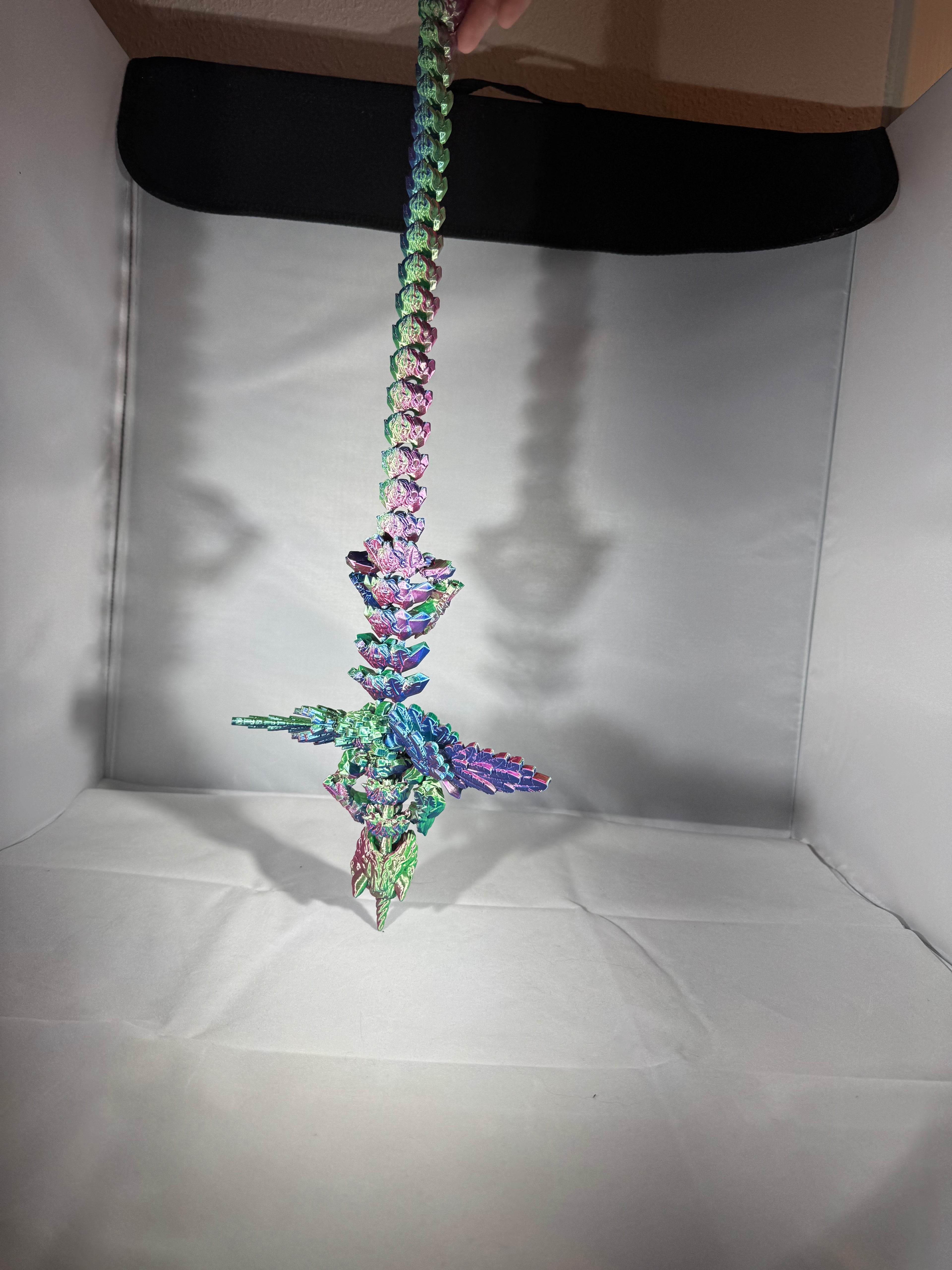 Enhjørninge drage i gul, lilla og blå