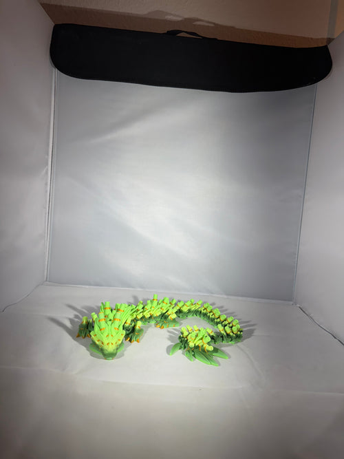 Bambus drage i 3 grønne nyancer og guld