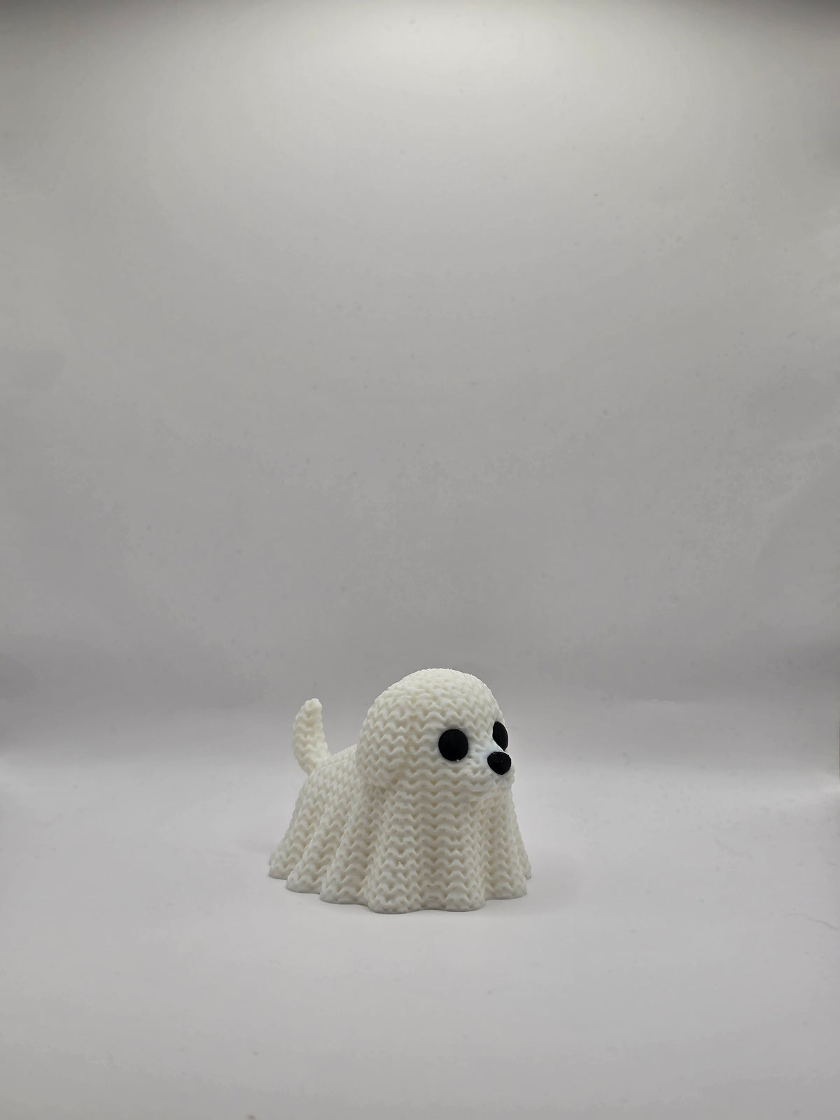 3D-printet spøgelseshund Halloween figur – 8 cm