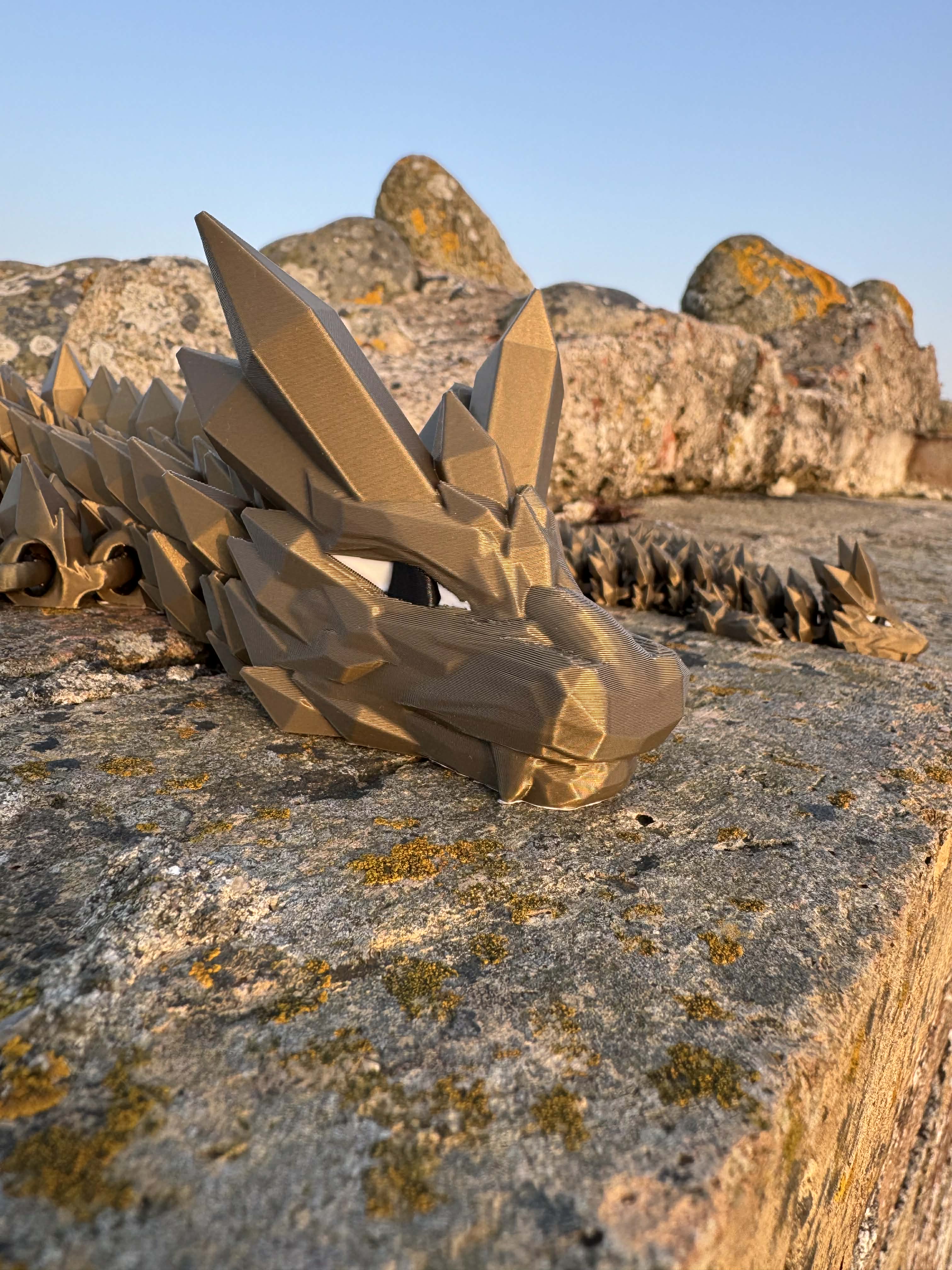 Krystal drage stor 105 cm