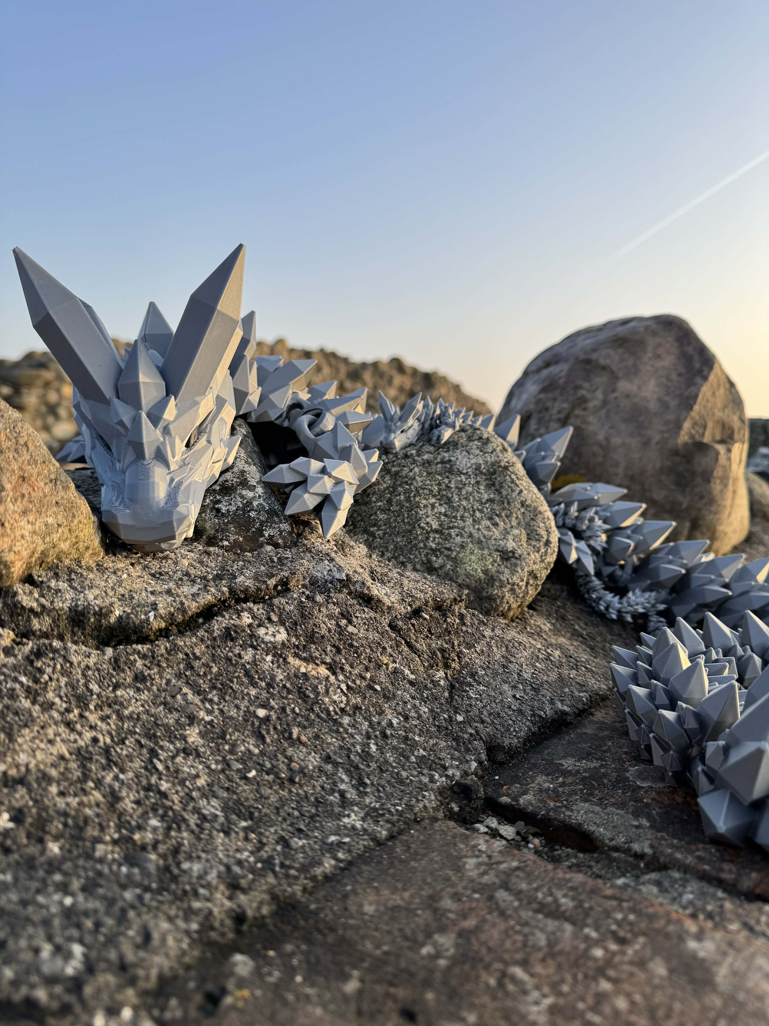 Krystal drage stor 136 cm