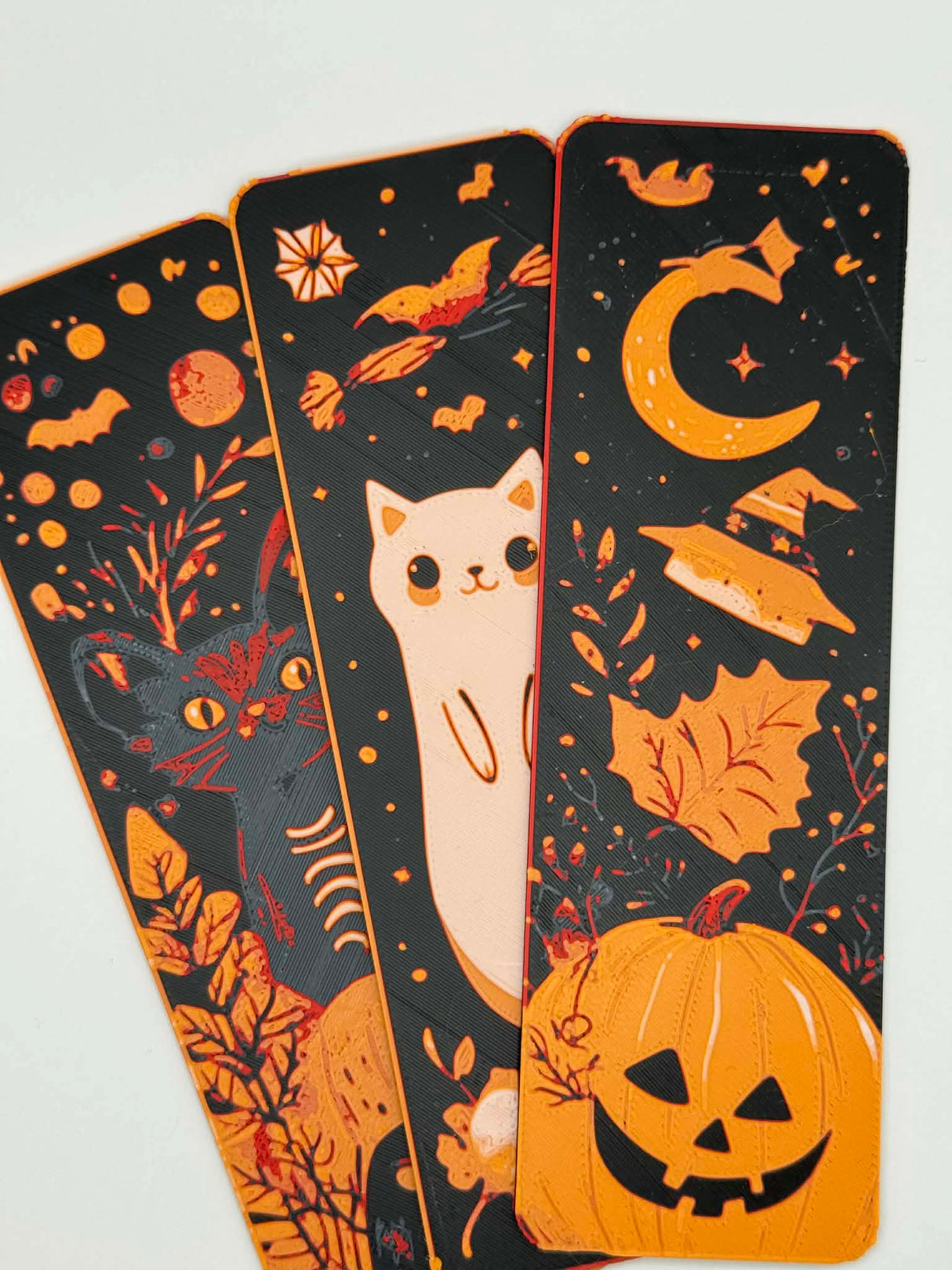 Halloween bogmærker med katte på