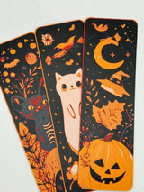Halloween bogmærker med katte på