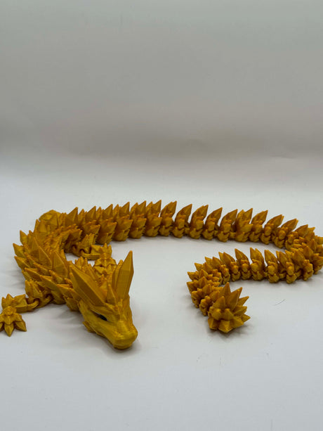 Detaljeret krystaldrage i 3D-print