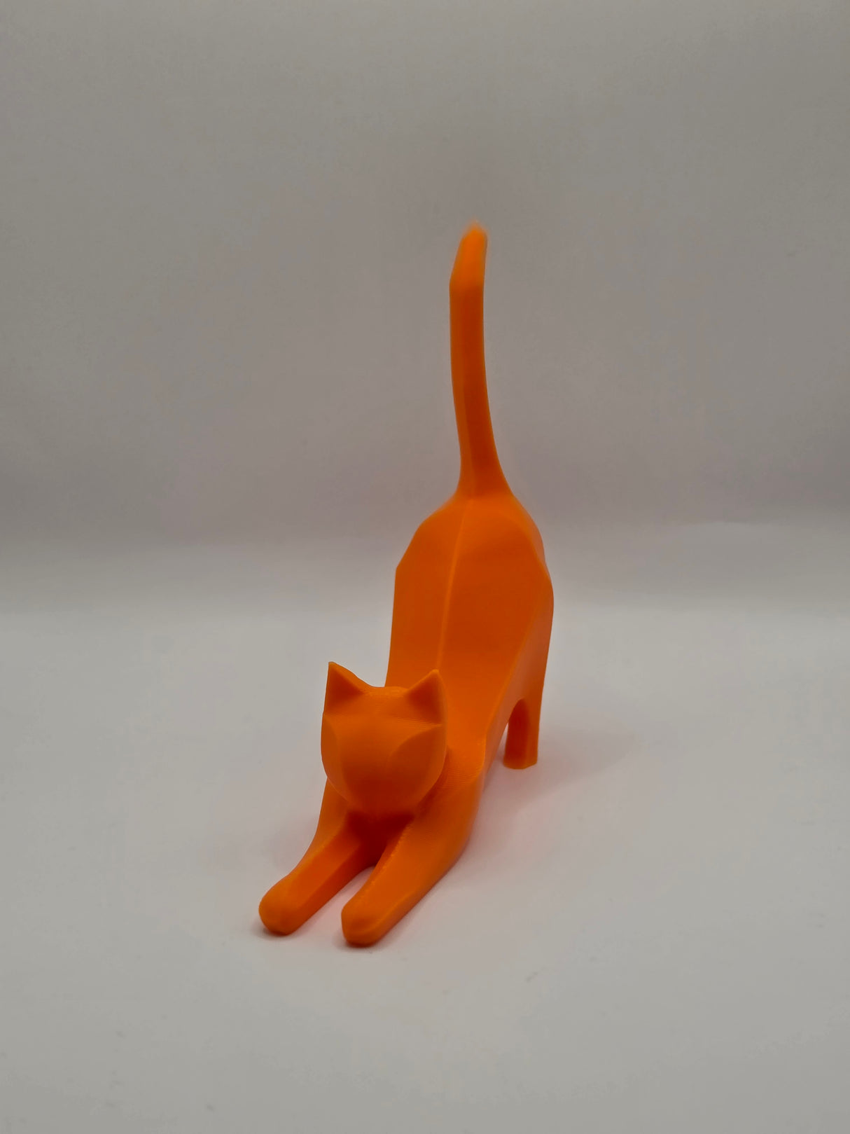 Kat med lang hale i 3D-printet design