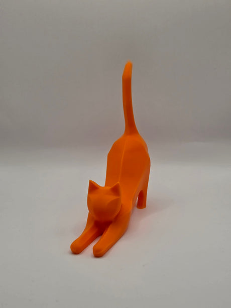 Kat med lang hale i 3D-printet design