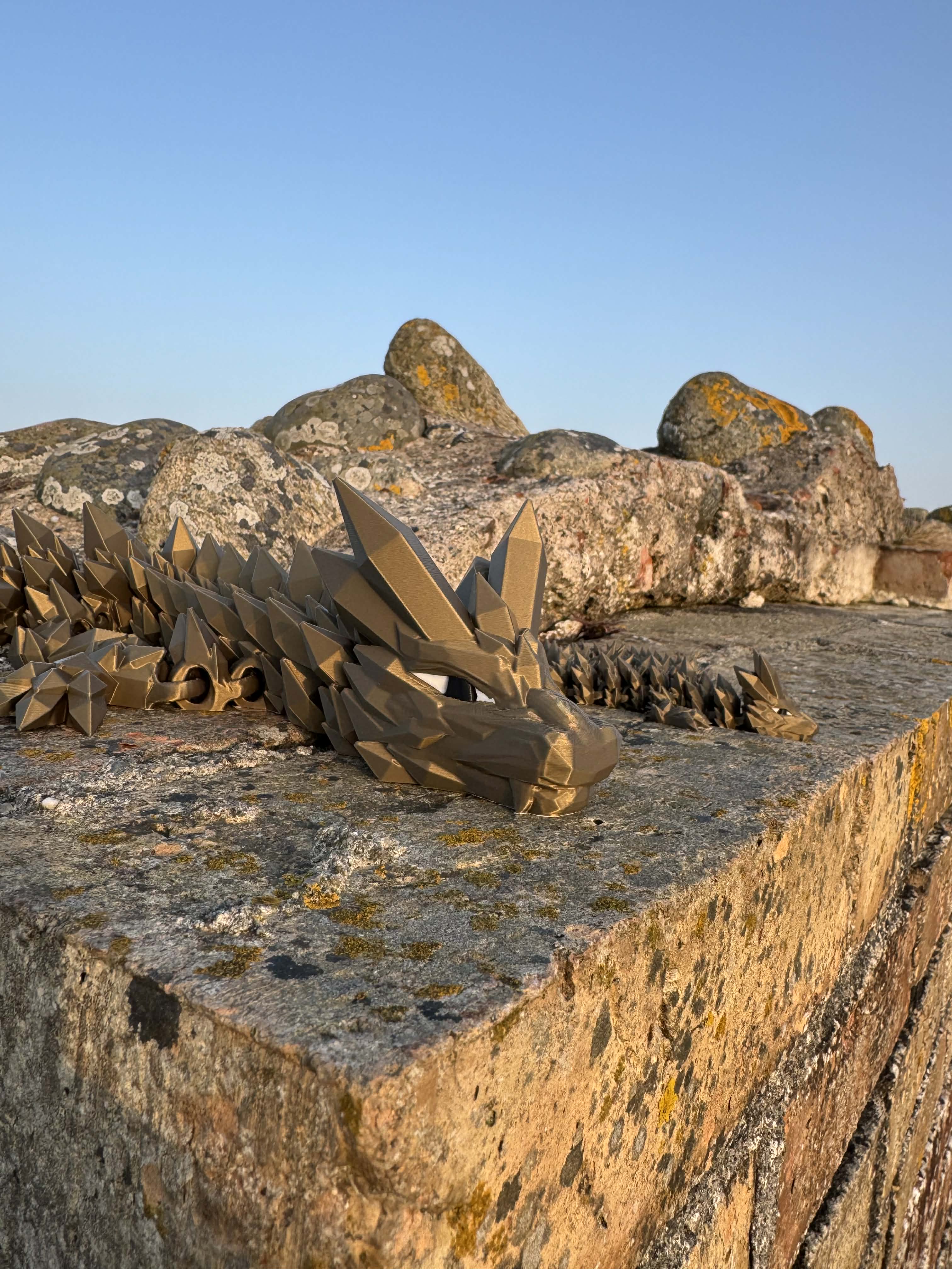 Krystal drage stor 105 cm