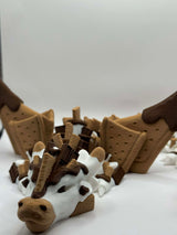 Cookie drage i to nuancer brun og hvid