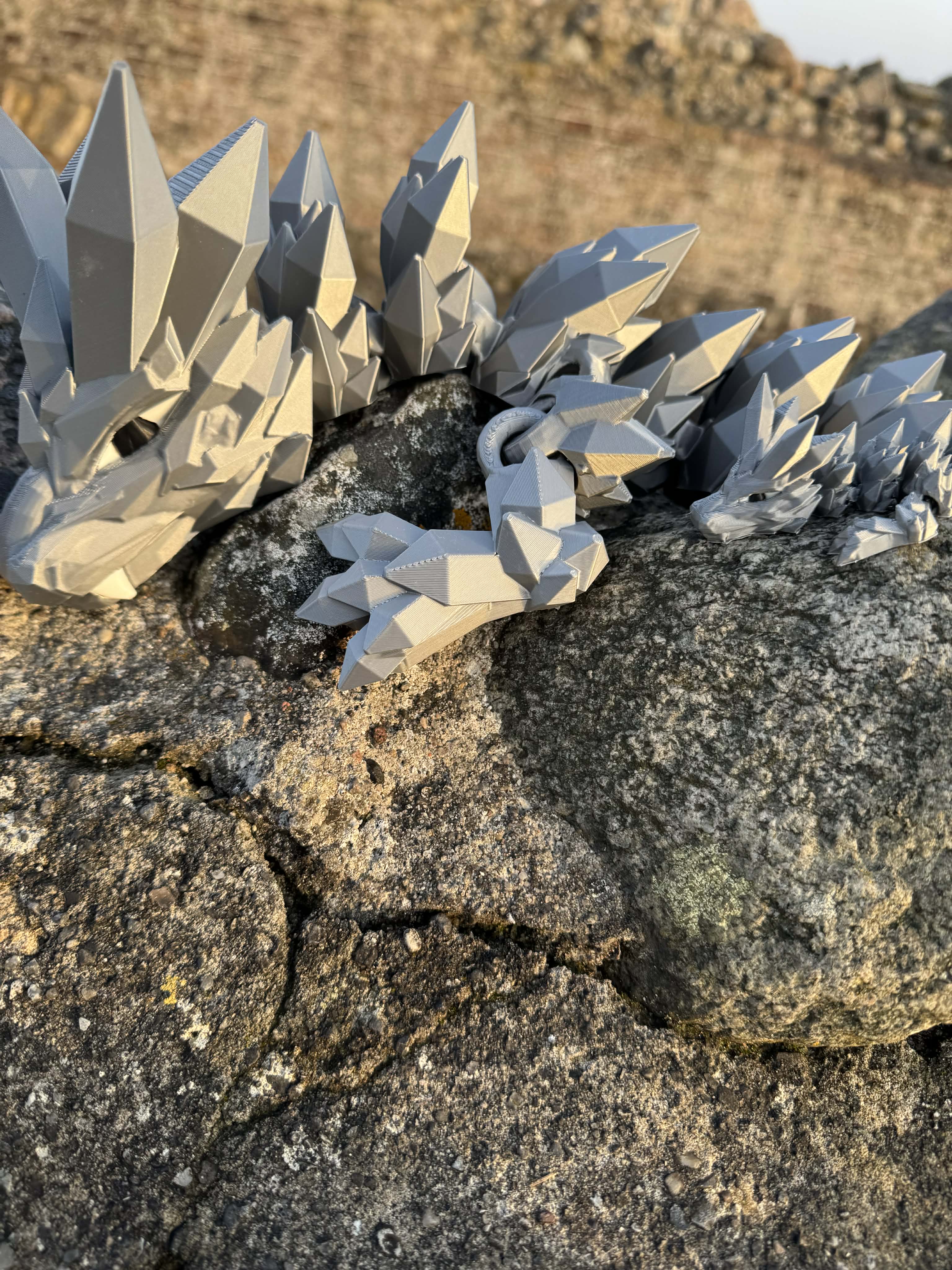 Krystal drage stor 136 cm