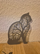 Wall art, siddende kat