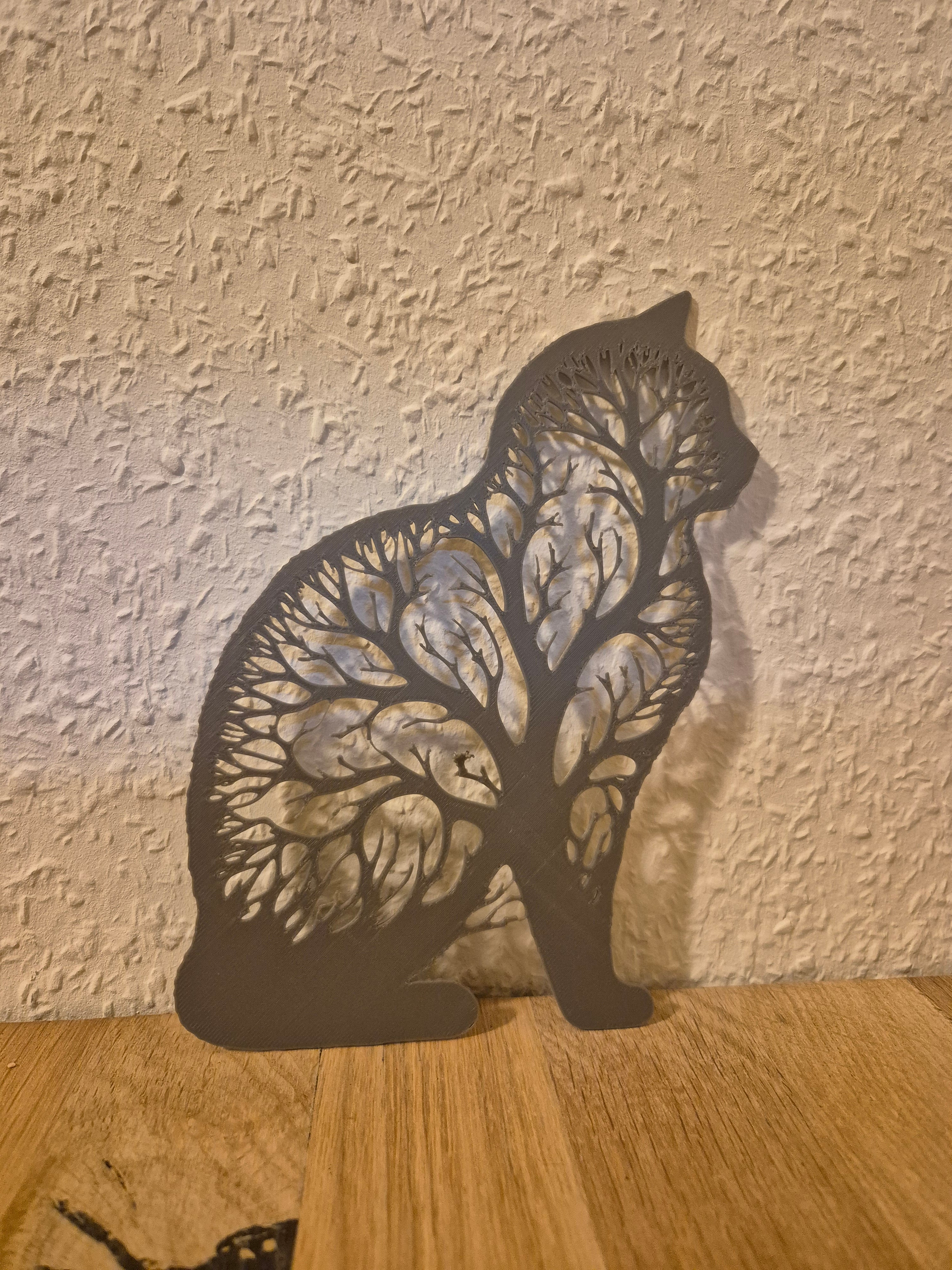 Wall art, siddende kat