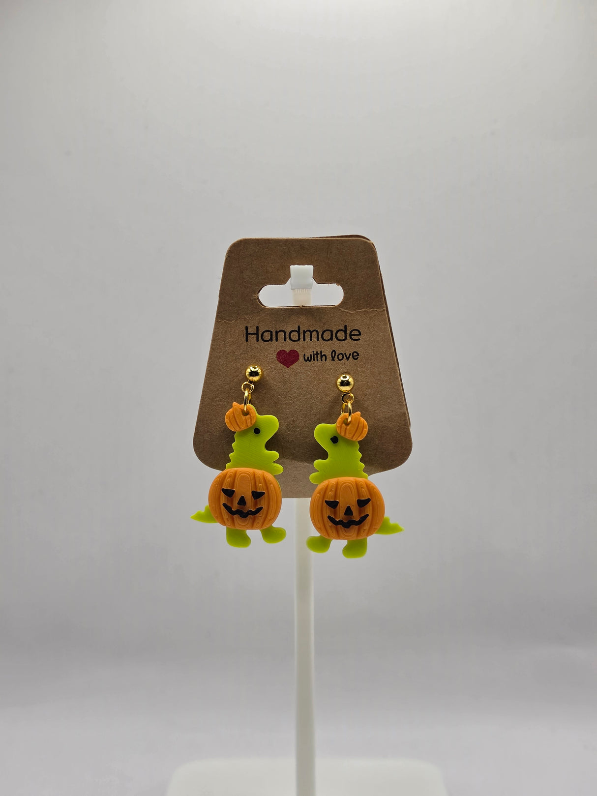 Nikkelfri dinosaur Halloween øreringe med T-Rex motiv