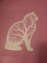 Wall art, siddende kat
