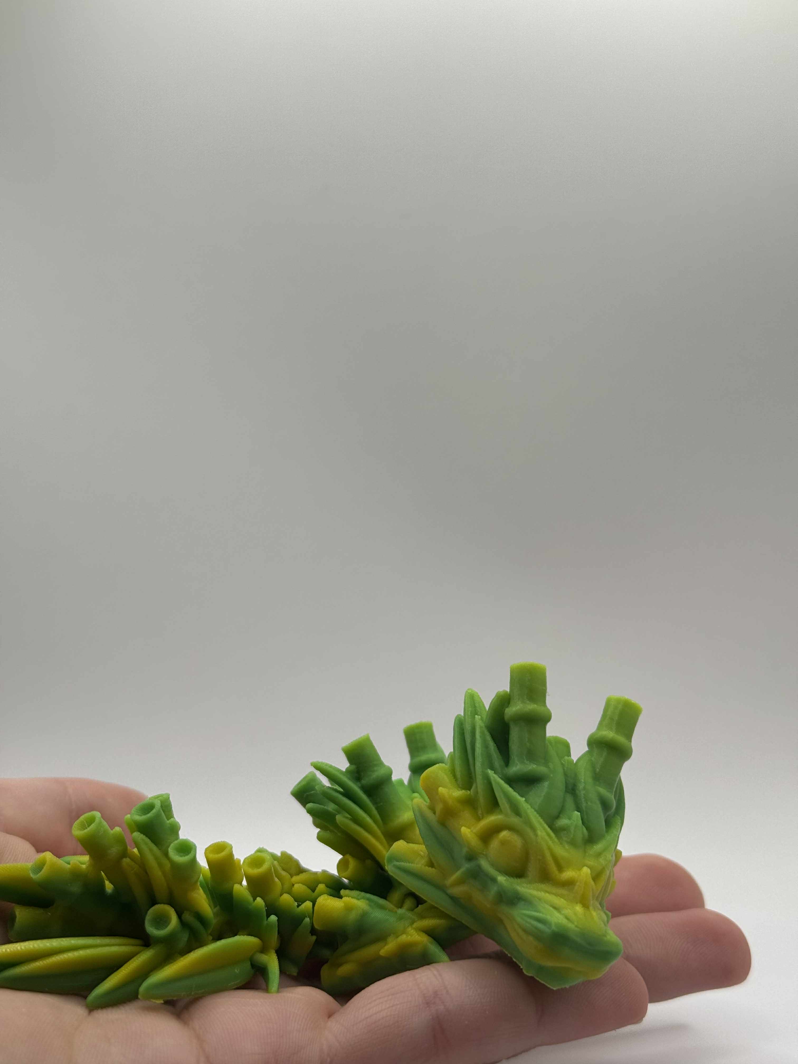 Lille bambus drage, i grønne nuancer