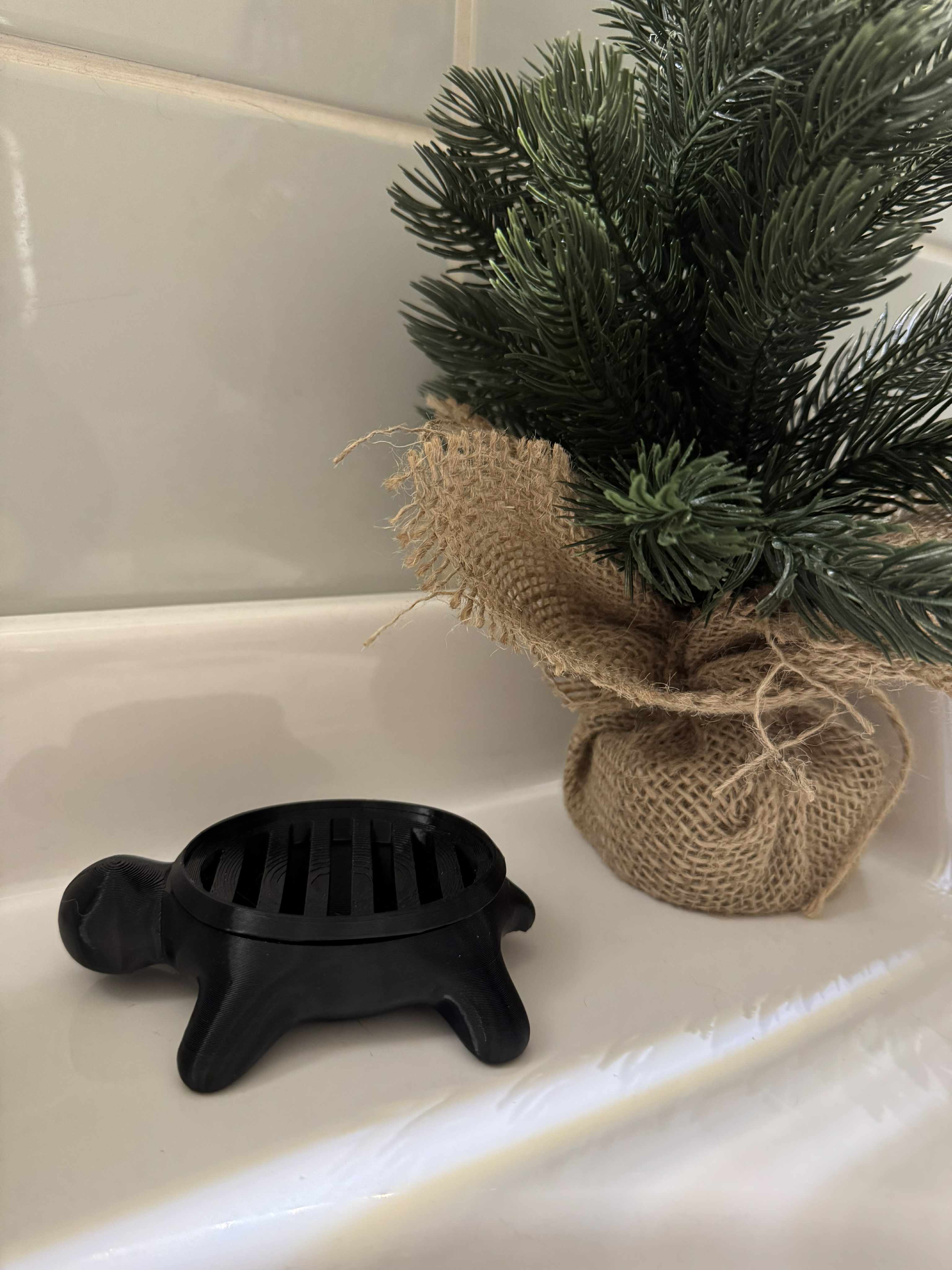 Sæbe holder formet som en skildpadde