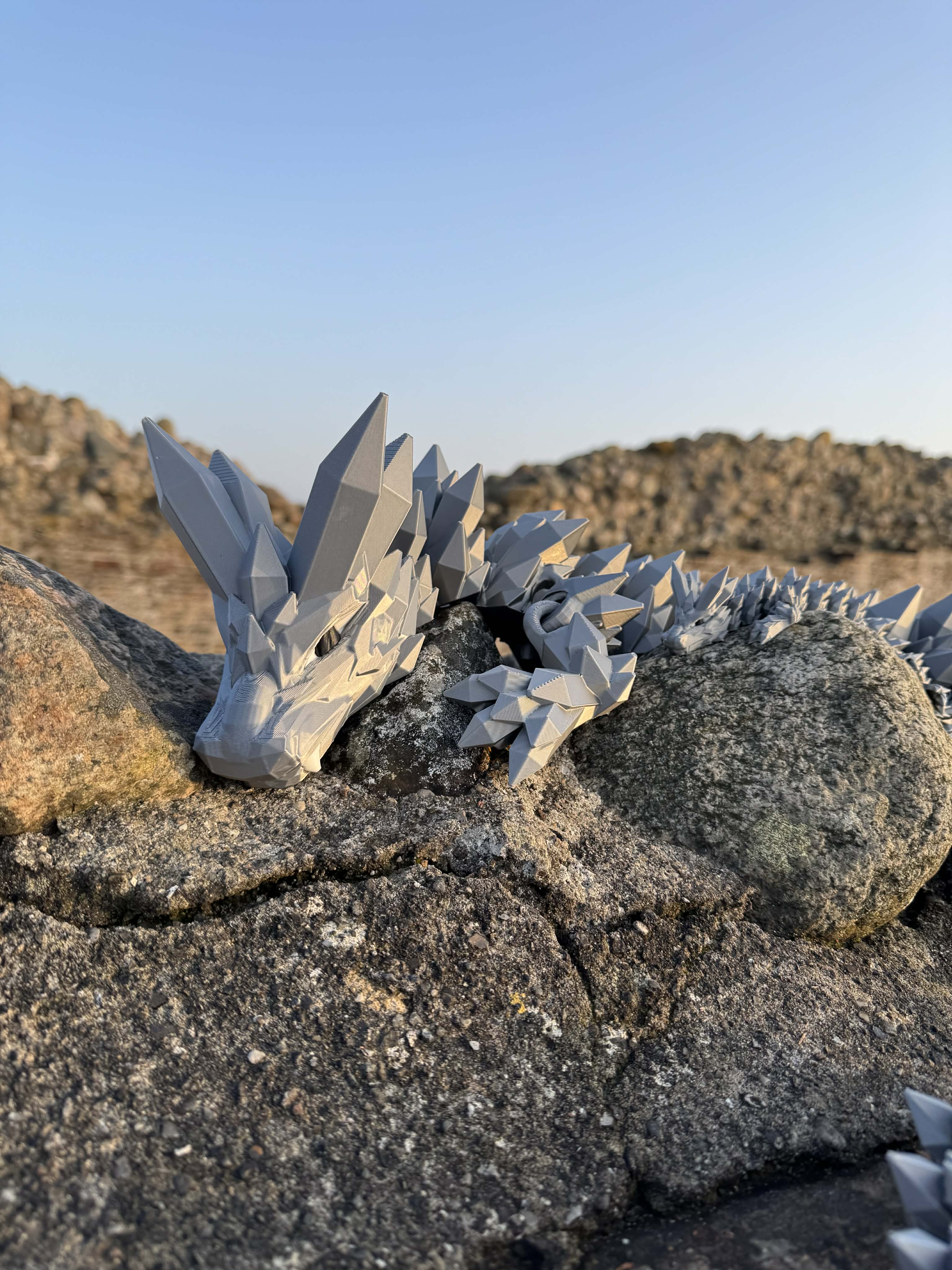 Krystal drage stor 136 cm