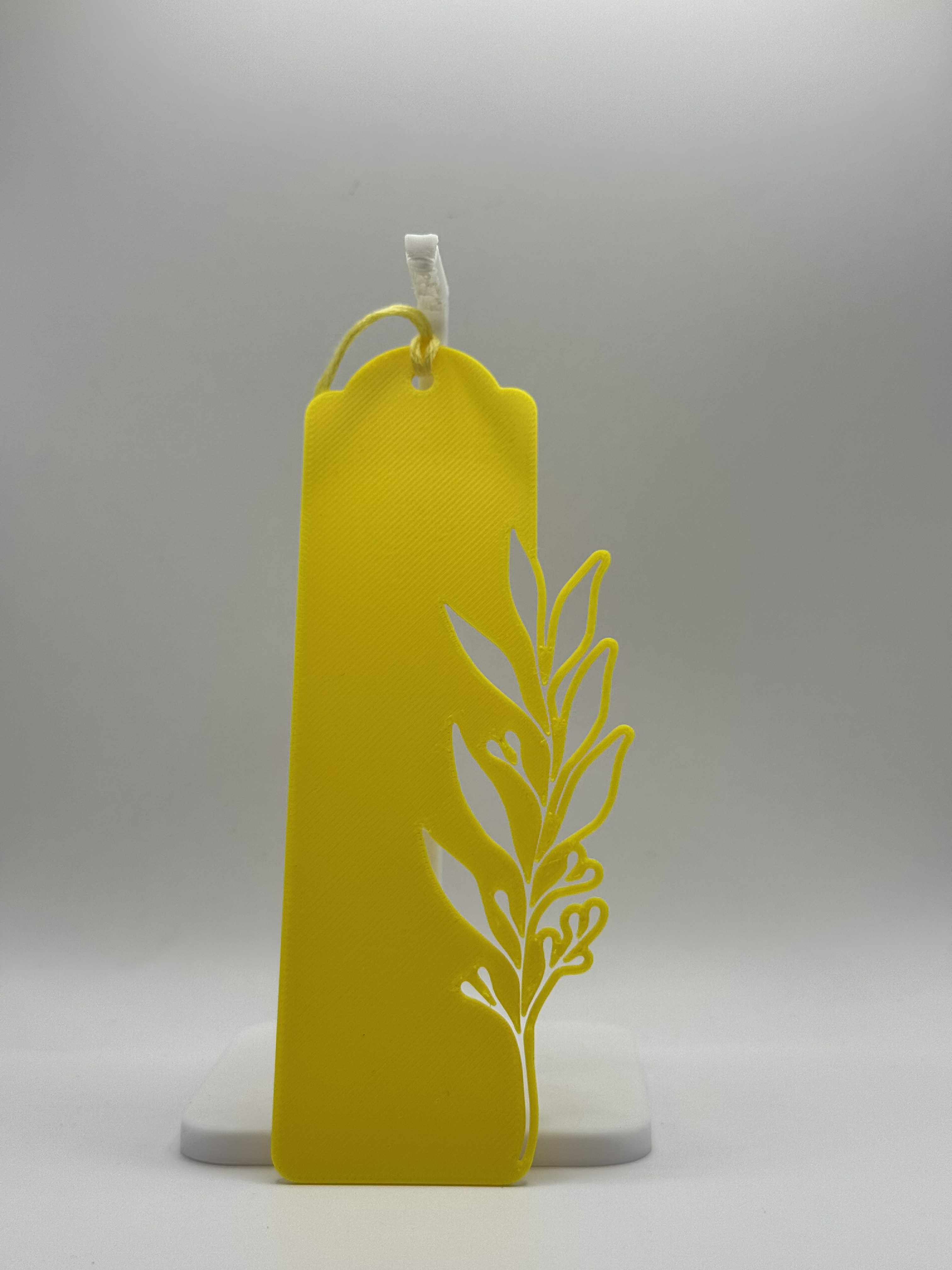 Bogmærke med blomster mønster i gul