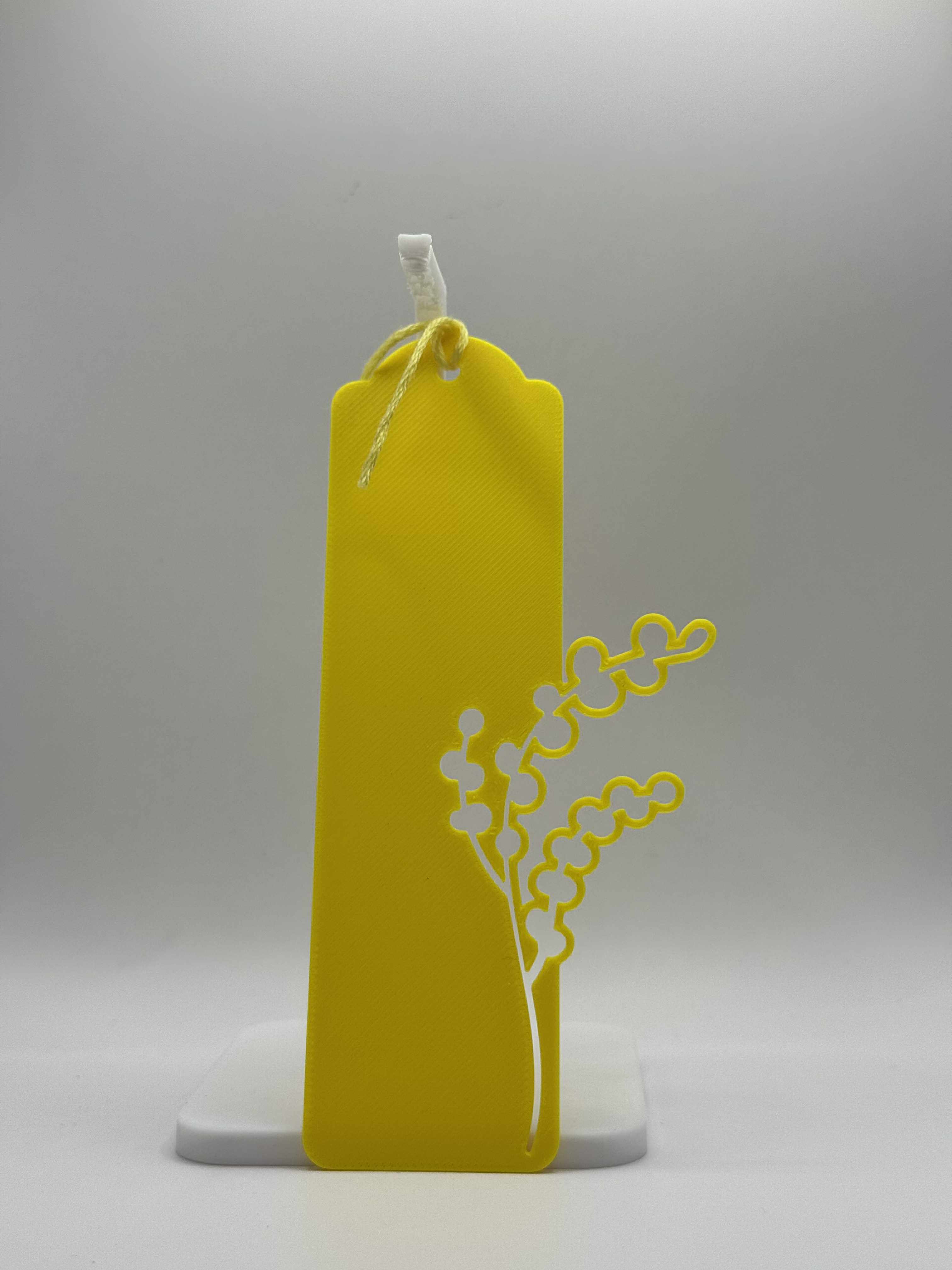 Bogmærke med blomster mønster i gul