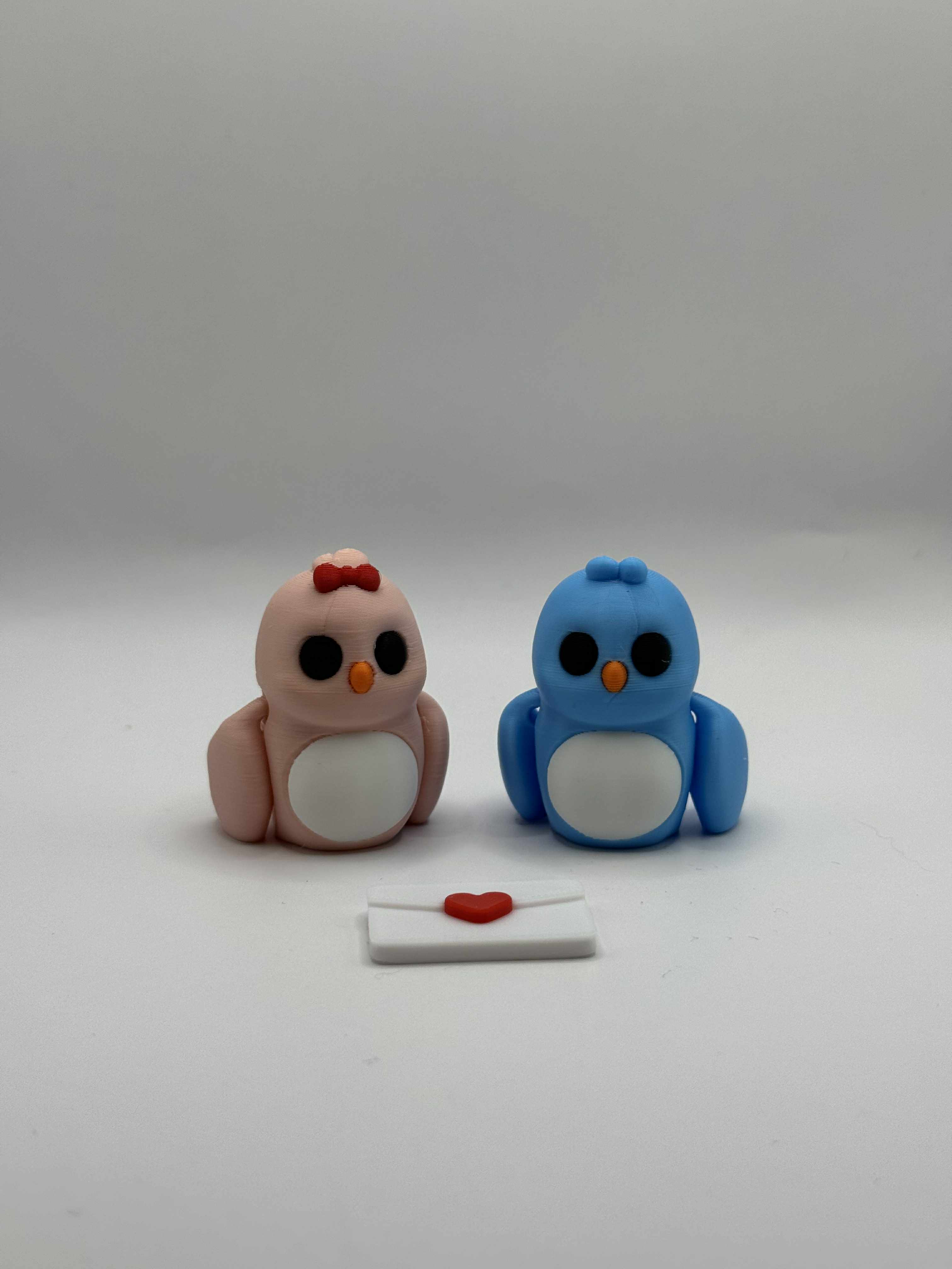 Turtelduer med kærlighedsbrev